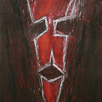 Polansky Art - Acrylic Painting
  #09, Guardian, 2007, acrylic on board, 70 x 80 cm. 
