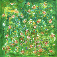 Polansky Art - Acrylic Painting
 #124, Spring, 2019, acrylic on canvas, 90 x 90 cm. 