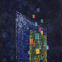 Polansky Art - Acrylic Painting
  #03, Tower, 2007, acrylic on board, 50 x 60 cm. 
