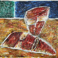 Polansky Art - Acrylic Painting
  #12, Happy Death, 2007, acrylic on board, 80 x 70 cm. 
