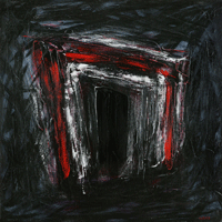 Polansky Art - Acrylic Painting
  #17, Ninth Gate, 2007, acrylic on board, 90 x 90 cm. 
