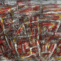 Polansky Art - Acrylic Painting
  #18, Requiem, 2007, acrylic on board, 180 x 100 cm. 
