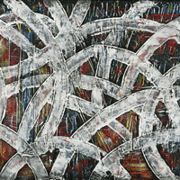 Polansky Art - Acrylic Painting
  #20, Live, 2007, acrylic on board, 100 x 80 cm. 
