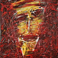 Polansky Art - Acrylic Painting
 #23, Melancholic, 2007, acrylic on board, 50 x 60 cm. (SOLD)