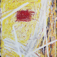Polansky Art - Acrylic Painting
  #42, Yellow Dream, 2008, acrylic on board, 80 x 100 cm. 
