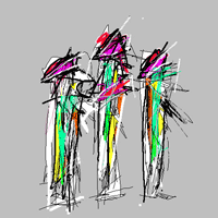 Polansky Art Digitalart - Conversation, 2010, (Sketch, Smartphone HTC HD2)